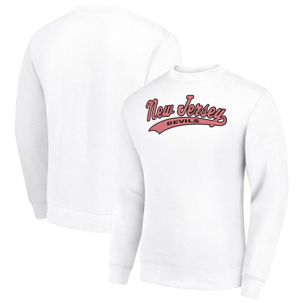 New Jersey Devils Starter  Tailsweep City Pullover Sweatshirt - White - NHL