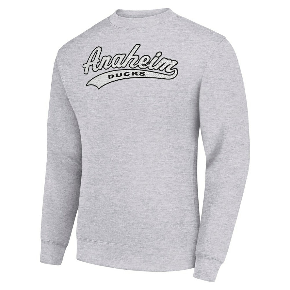 Anaheim Ducks Starter  Tailsweep City Pullover Sweatshirt - Heather Gray - NHL