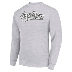Anaheim Ducks Starter  Tailsweep City Pullover Sweatshirt - Heather Gray - NHL