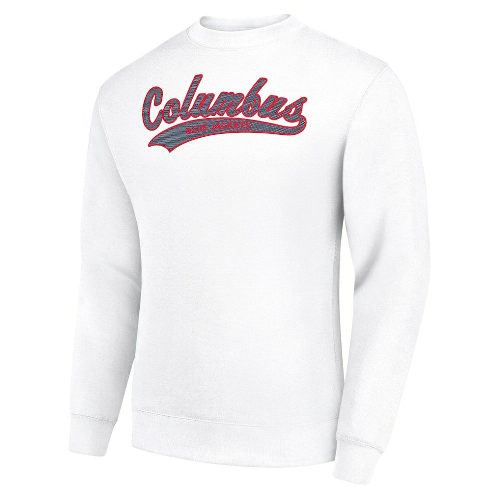 Columbus Blue Jackets Starter  Tailsweep City Pullover Sweatshirt - White - NHL