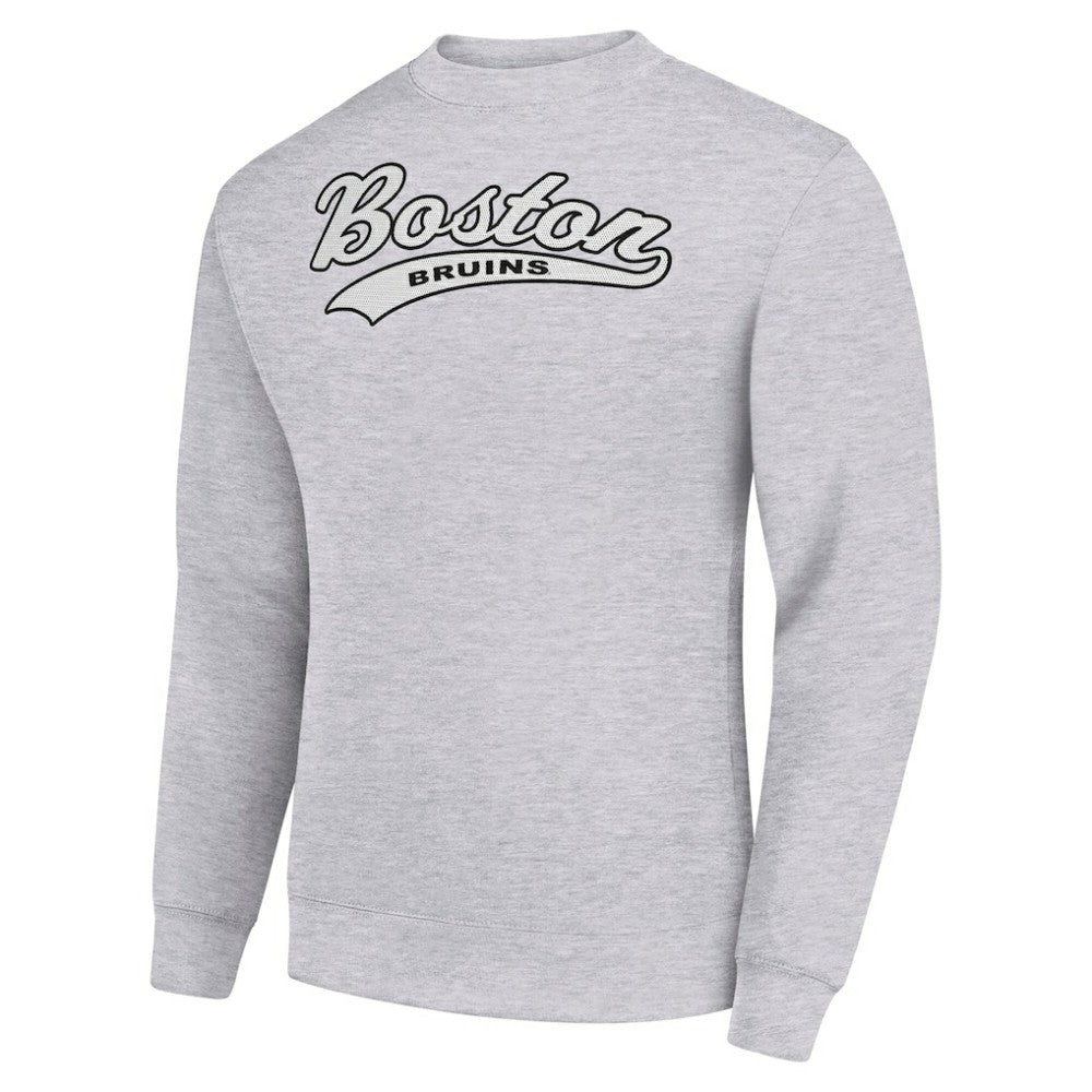 Boston Bruins Starter  Tailsweep City Pullover Sweatshirt - Heather Gray - NHL