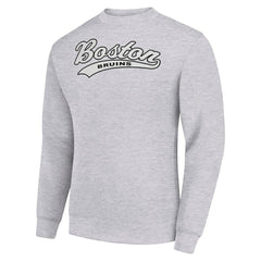 Boston Bruins Starter  Tailsweep City Pullover Sweatshirt - Heather Gray - NHL