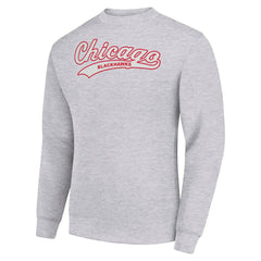 Chicago Blackhawks Starter  Tailsweep City Pullover Sweatshirt - Heather Gray - NHL