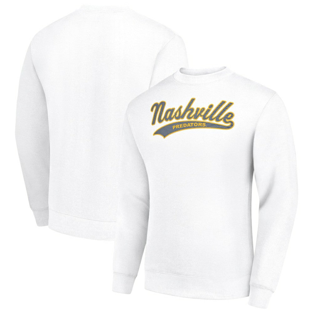Nashville Predators Starter  Tailsweep City Pullover Sweatshirt - White - NHL