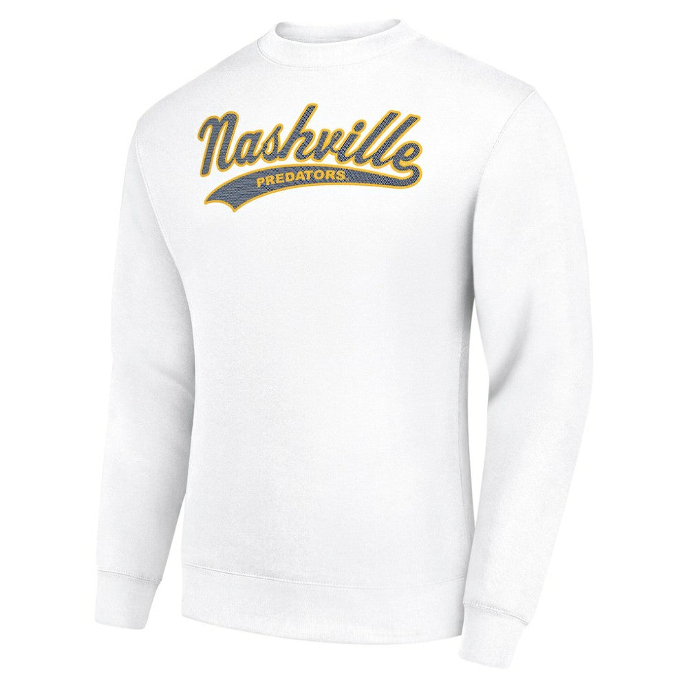 Nashville Predators Starter  Tailsweep City Pullover Sweatshirt - White - NHL