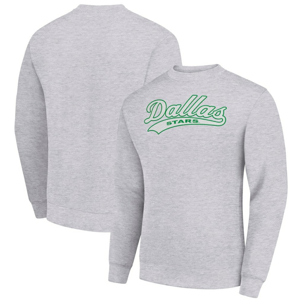 Dallas Stars Starter  Tailsweep City Pullover Sweatshirt - Heather Gray - NHL