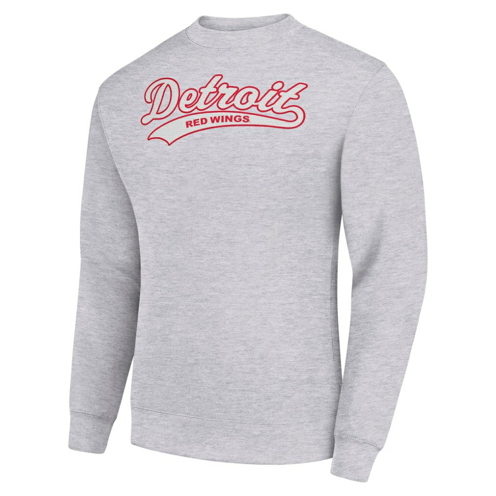 Detroit Red Wings Starter  Tailsweep City Pullover Sweatshirt - Heather Gray - NHL