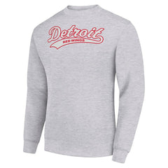 Detroit Red Wings Starter  Tailsweep City Pullover Sweatshirt - Heather Gray - NHL