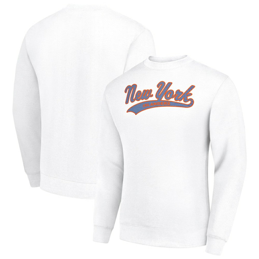New York Islanders Starter  Tailsweep City Pullover Sweatshirt - White - NHL