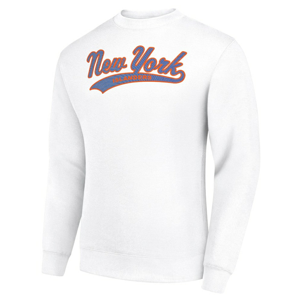 New York Islanders Starter  Tailsweep City Pullover Sweatshirt - White - NHL