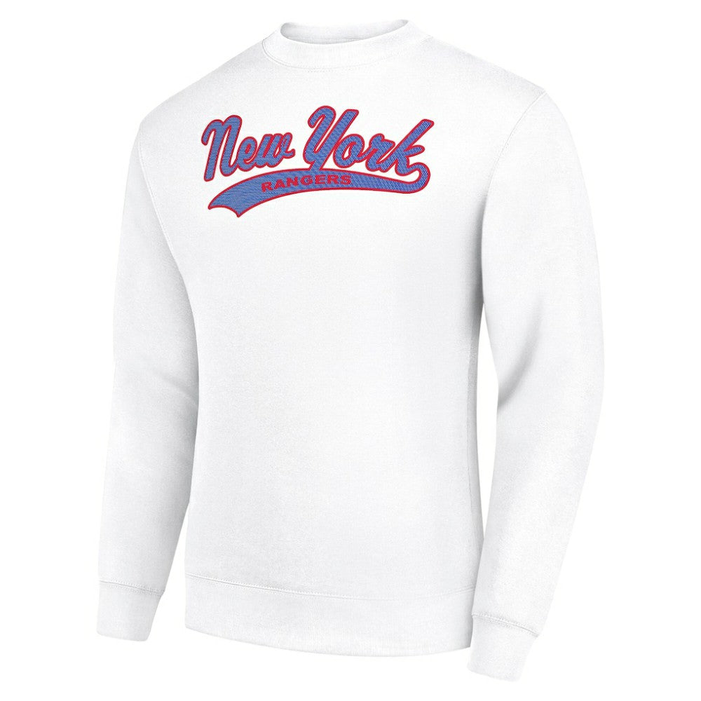 New York Rangers Starter  Tailsweep City Pullover Sweatshirt - White - NHL