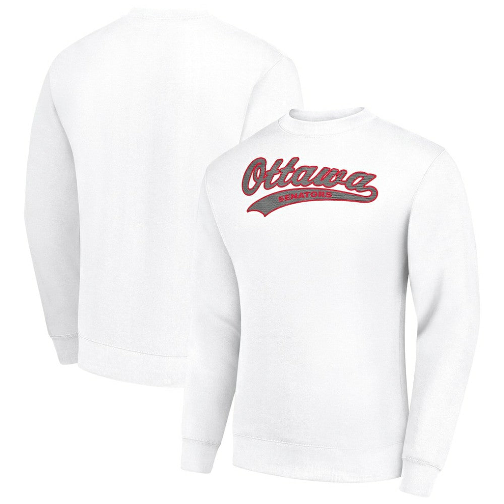 Ottawa Senators Starter  Tailsweep City Pullover Sweatshirt - White - NHL