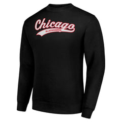 Chicago Blackhawks Starter  Tailsweep City Pullover Sweatshirt - Black - NHL