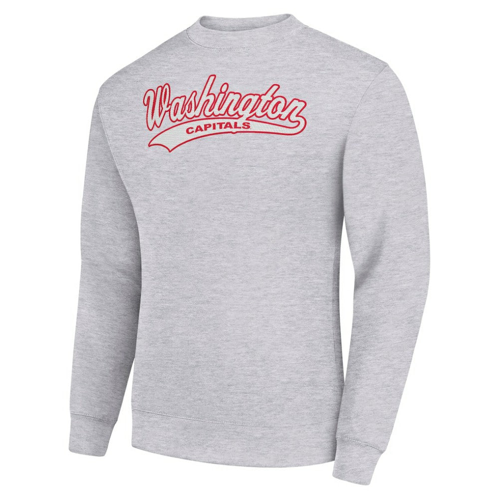 Washington Capitals Starter  Tailsweep City Pullover Sweatshirt - Heather Gray - NHL