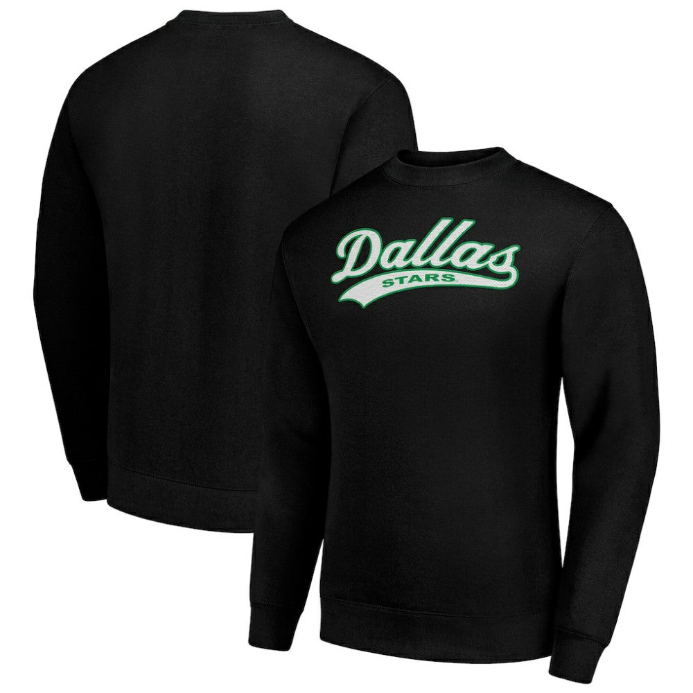 Dallas Stars Starter  Tailsweep City Pullover Sweatshirt - Black - NHL
