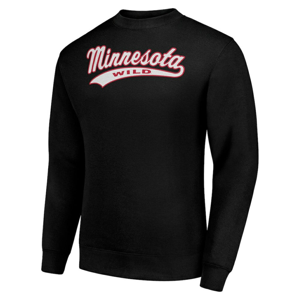 Minnesota Wild Starter  Tailsweep City Pullover Sweatshirt - Black - NHL