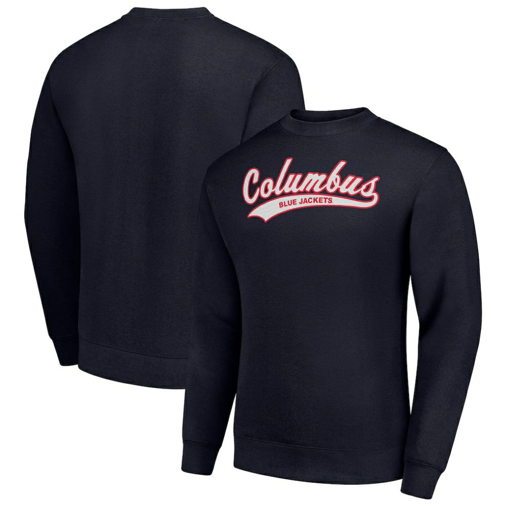 Columbus Blue Jackets Starter  Tailsweep City Pullover Sweatshirt - Navy - NHL