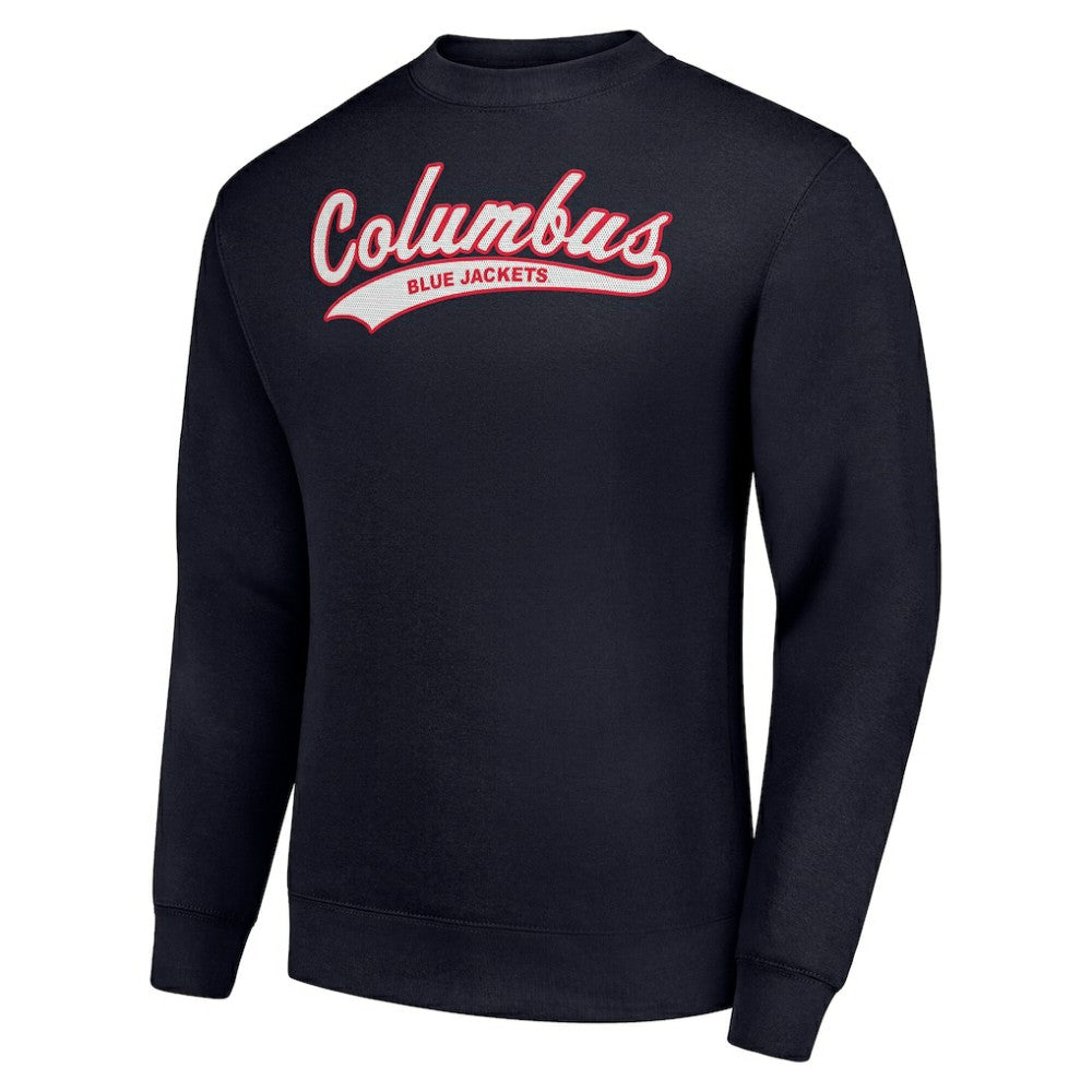 Columbus Blue Jackets Starter  Tailsweep City Pullover Sweatshirt - Navy - NHL