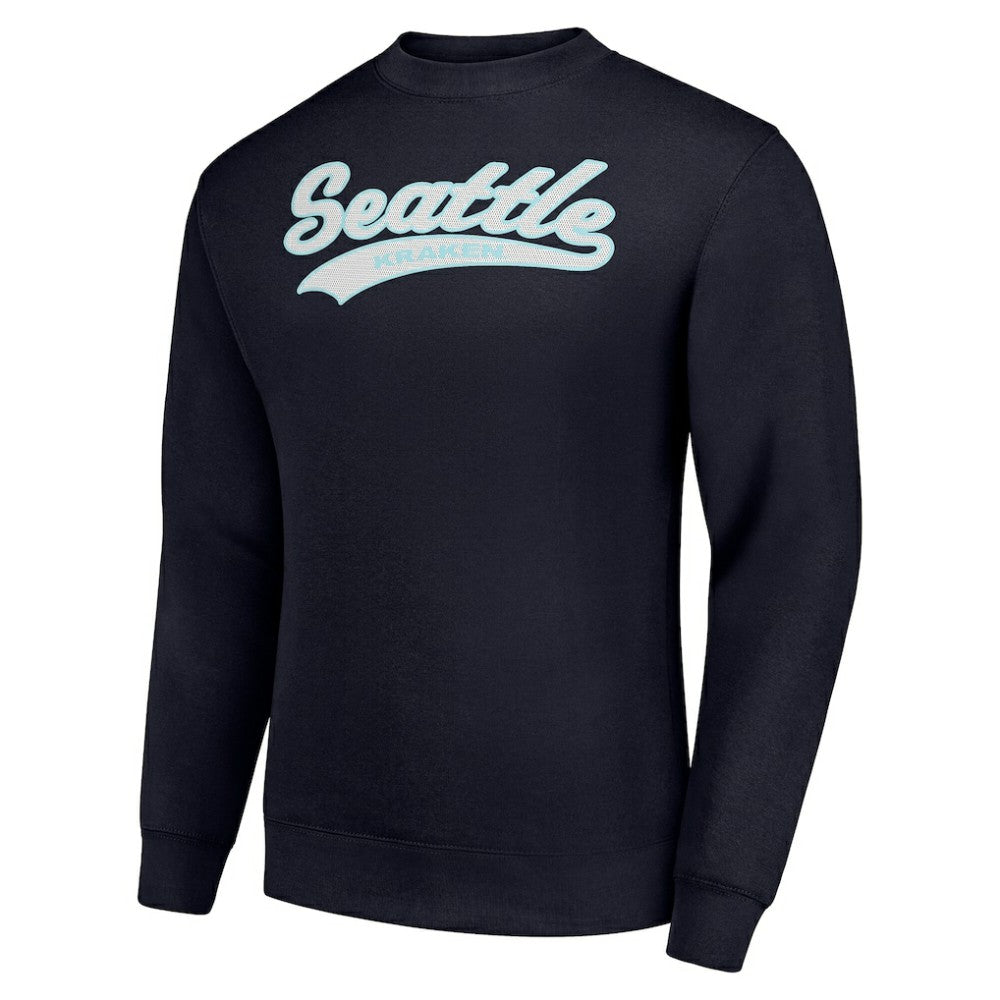 Seattle Kraken Starter  Tailsweep City Pullover Sweatshirt - Navy - NHL