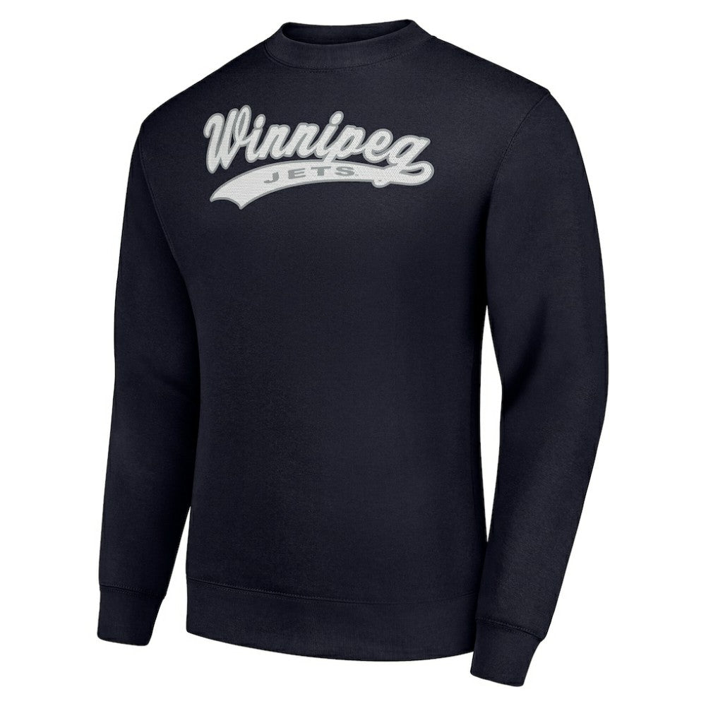 Winnipeg Jets Starter  Tailsweep City Pullover Sweatshirt - Navy - NHL