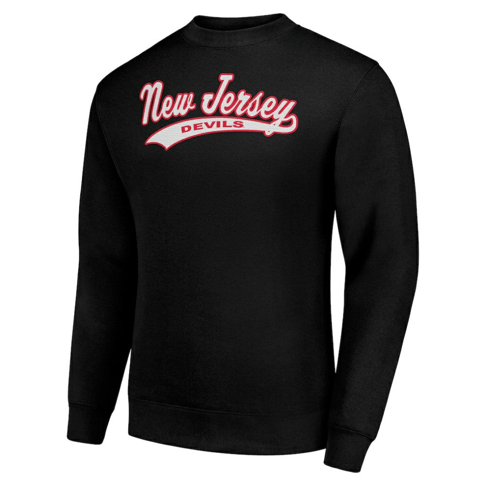 New Jersey Devils Starter  Tailsweep City Pullover Sweatshirt - Black - NHL