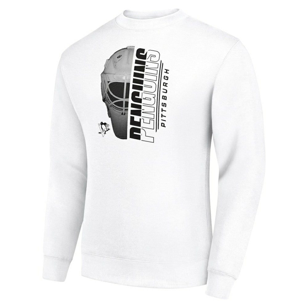 Pittsburgh Penguins Starter  Half Helmet Team Logo Pullover Sweatshirt - White - NHL