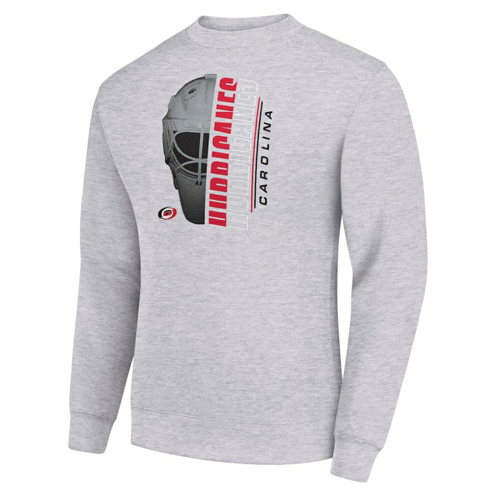 Carolina Hurricanes Starter  Half Helmet Team Logo Pullover Sweatshirt - Heather Gray - NHL