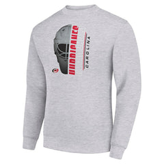 Carolina Hurricanes Starter  Half Helmet Team Logo Pullover Sweatshirt - Heather Gray - NHL