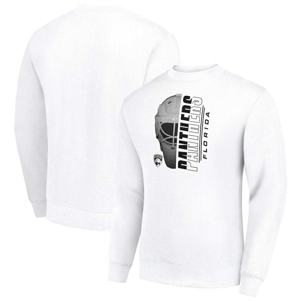 Florida Panthers Starter  Half Helmet Team Logo Pullover Sweatshirt - White - NHL
