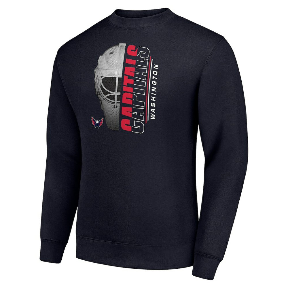 Washington Capitals Starter  Half Helmet Team Logo Pullover Sweatshirt - Navy - NHL