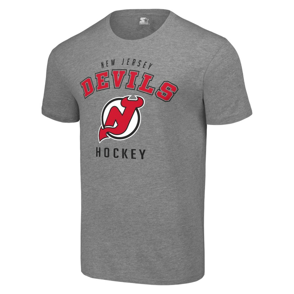New Jersey Devils Starter Logo T-Shirt - Heather Gray - NHL