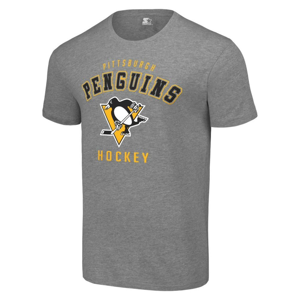 Pittsburgh Penguins Starter Logo T-Shirt - Heather Gray - NHL