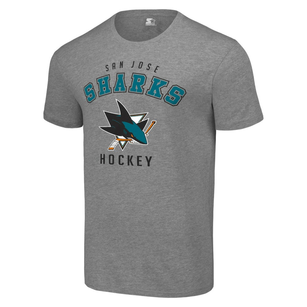 San Jose Sharks Starter Logo T-Shirt - Heather Gray - NHL