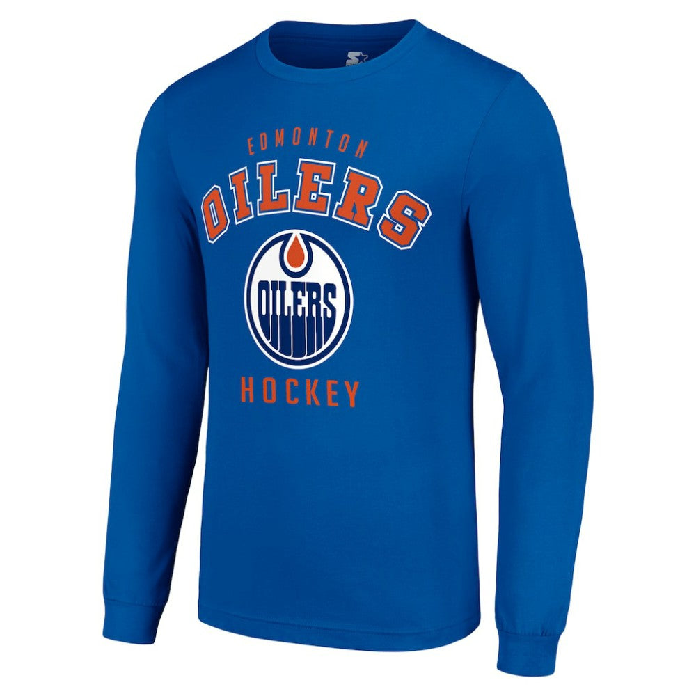 Edmonton Oilers Starter Logo Long Sleeve T-Shirt - Royal - NHL
