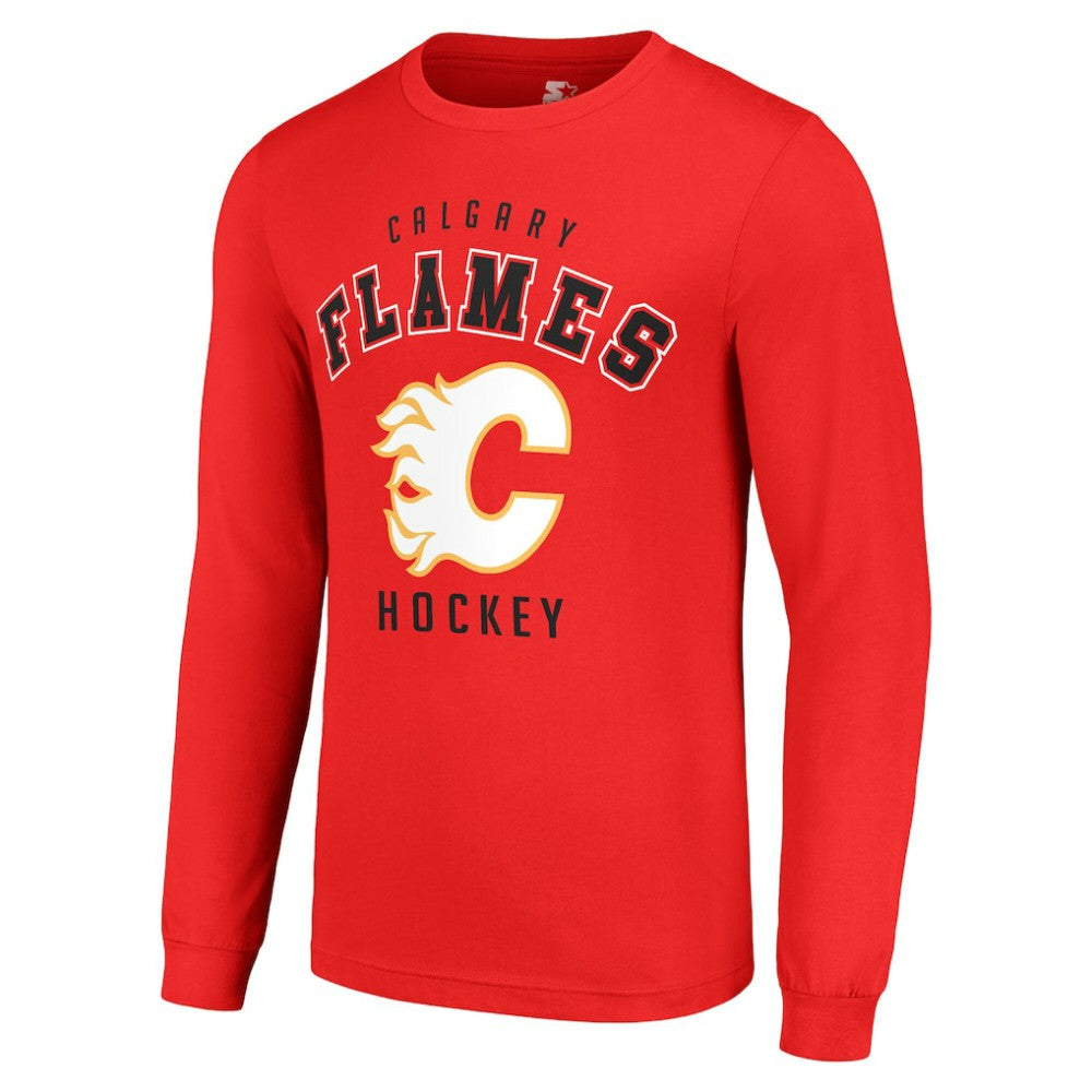 Calgary Flames Starter Logo Long Sleeve T-Shirt - Red - NHL