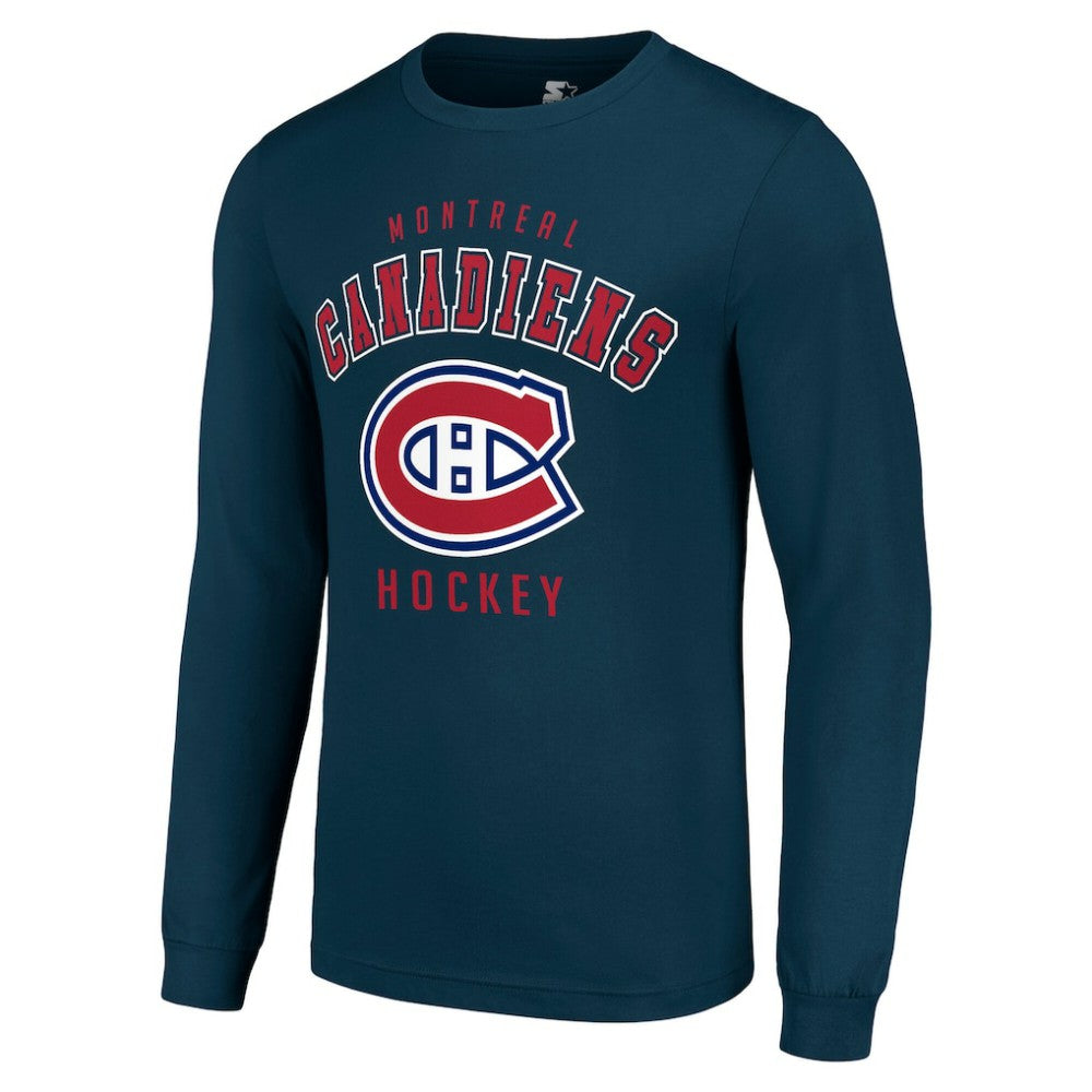 Montreal Canadiens Starter Logo Long Sleeve T-Shirt - Navy - NHL