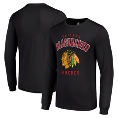 Chicago Blackhawks Starter Logo Long Sleeve T-Shirt - Black - NHL