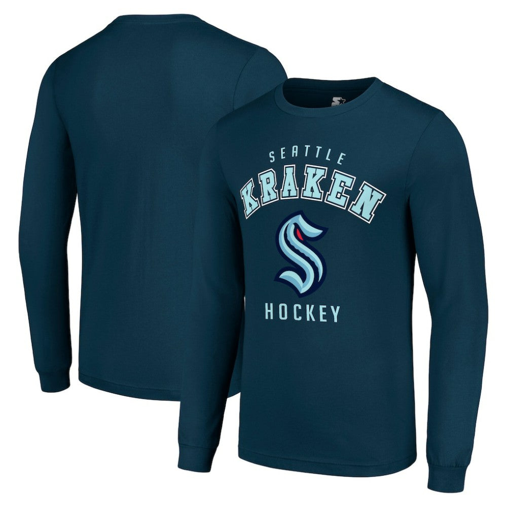 Seattle Kraken Starter Logo Long Sleeve T-Shirt - Navy - NHL