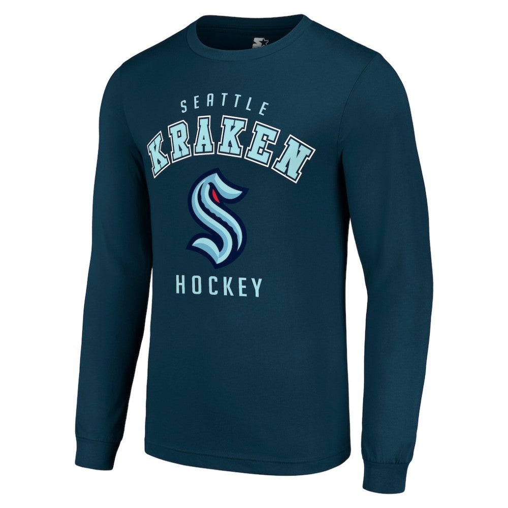 Seattle Kraken Starter Logo Long Sleeve T-Shirt - Navy - NHL