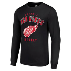 Detroit Red Wings Starter Logo Long Sleeve T-Shirt - Black - NHL