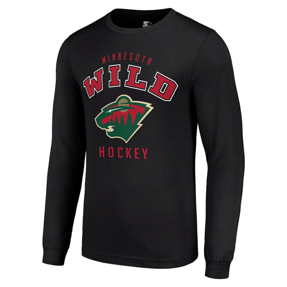 Minnesota Wild Starter Logo Long Sleeve T-Shirt - Black - NHL