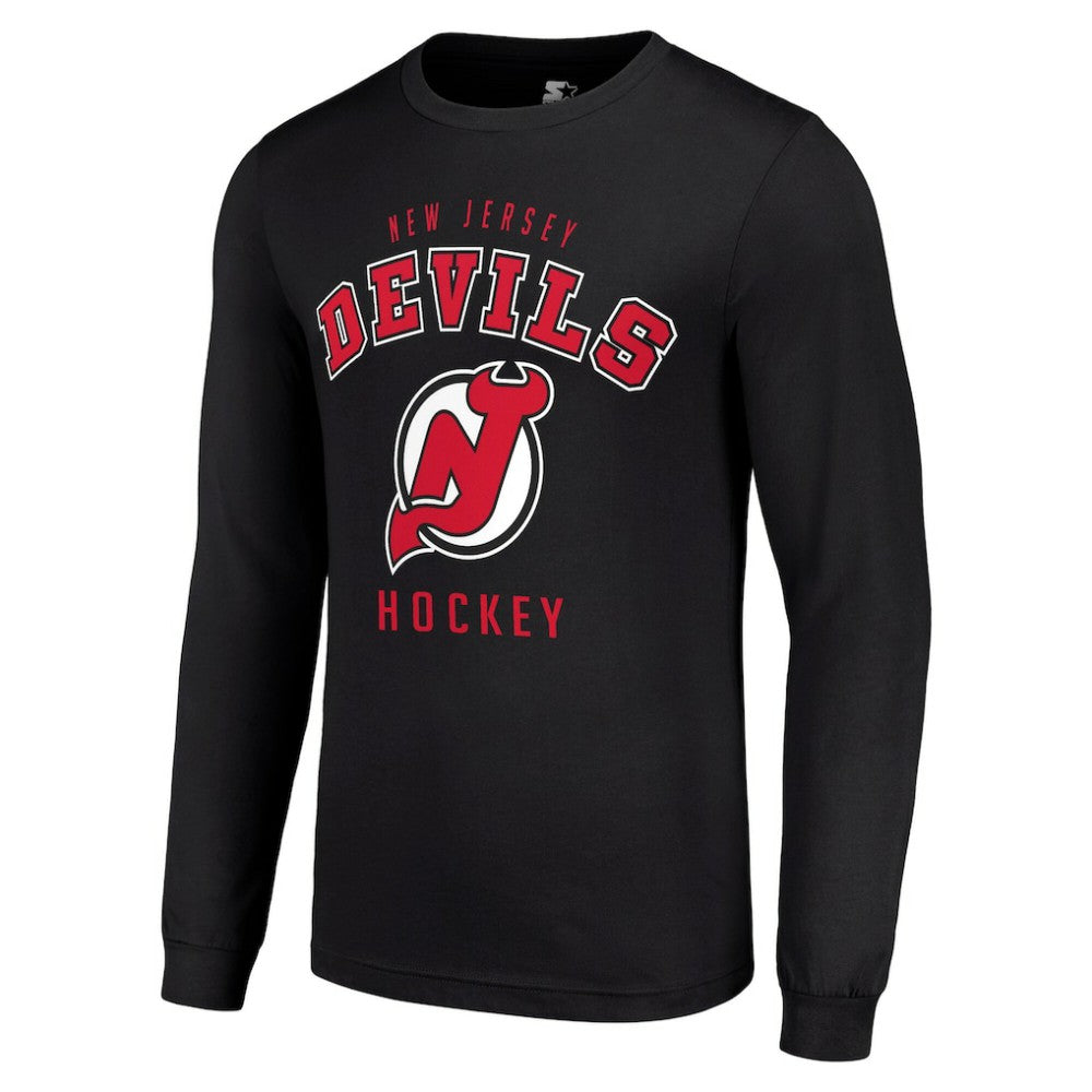 New Jersey Devils Starter Logo Long Sleeve T-Shirt - Black - NHL