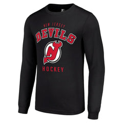 New Jersey Devils Starter Logo Long Sleeve T-Shirt - Black - NHL