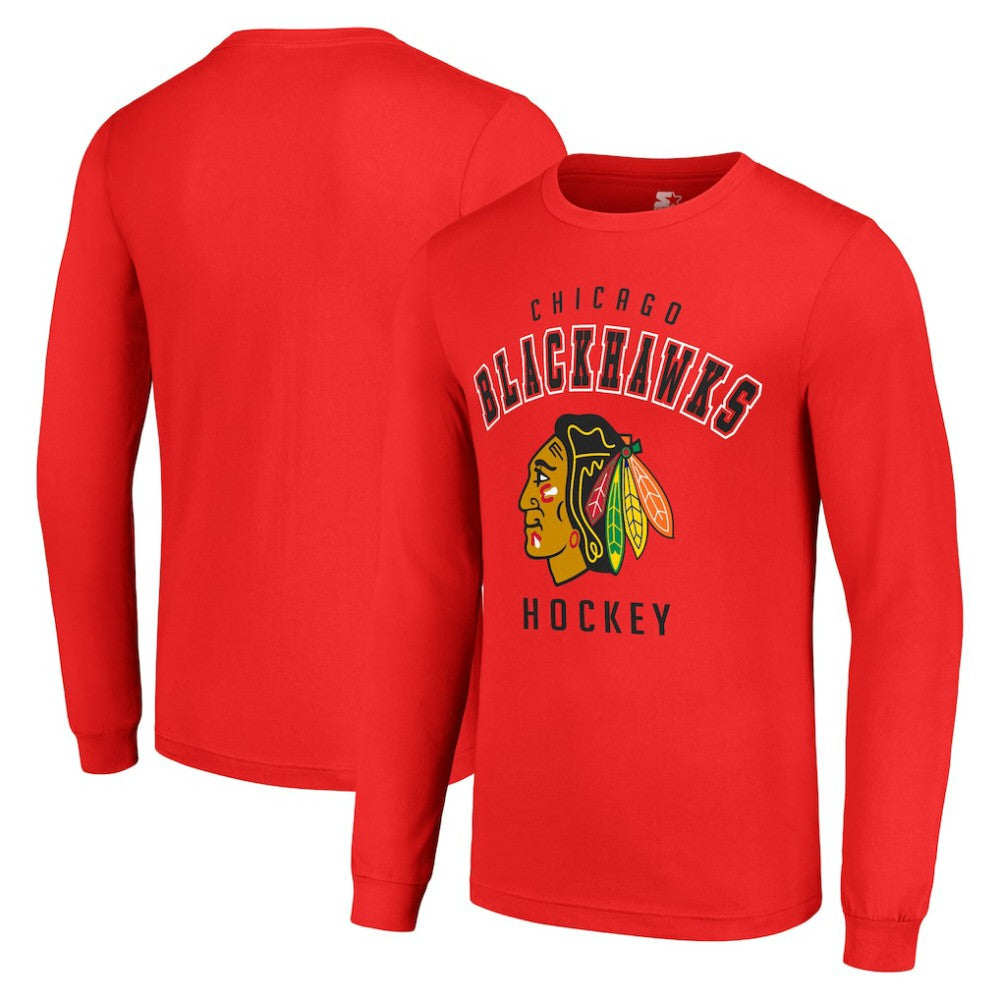 Chicago Blackhawks Starter Logo Long Sleeve T-Shirt - Red - NHL