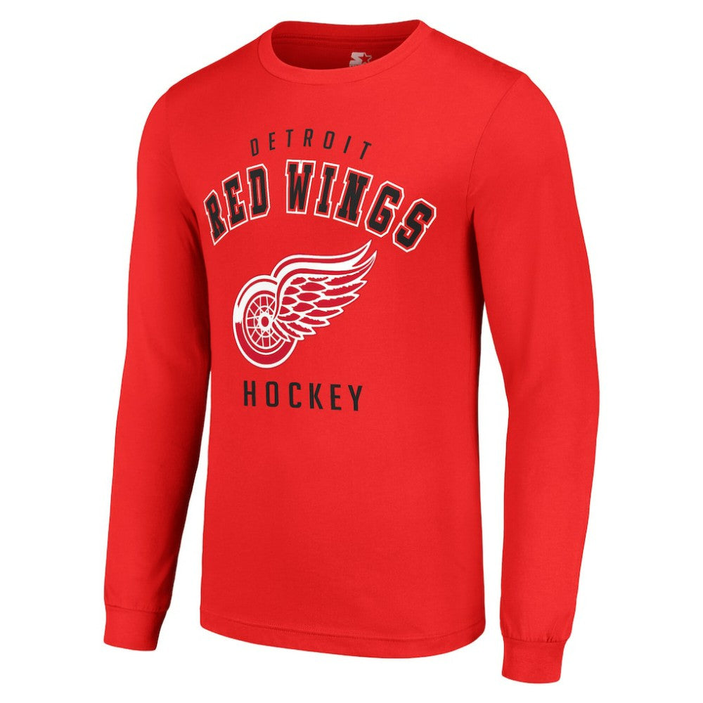 Detroit Red Wings Starter Logo Long Sleeve T-Shirt - Red - NHL