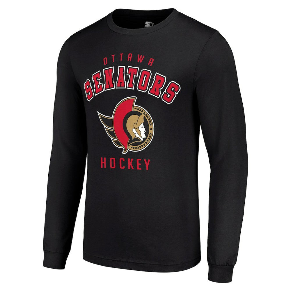 Ottawa Senators Starter Logo Long Sleeve T-Shirt - Black - NHL
