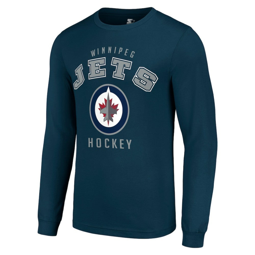 Winnipeg Jets Starter Logo Long Sleeve T-Shirt - Navy - NHL
