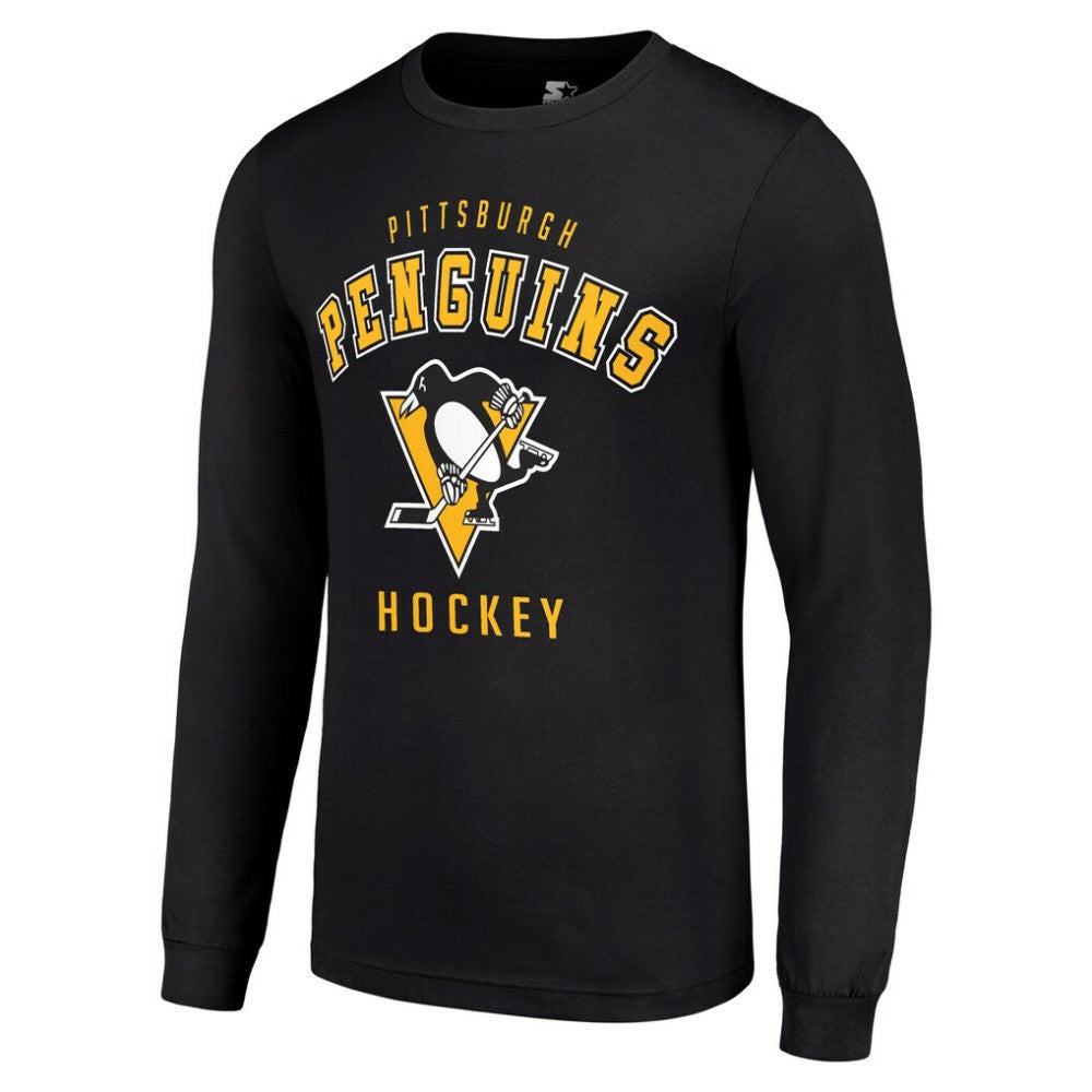 Pittsburgh Penguins Starter Logo Long Sleeve T-Shirt - Black - NHL