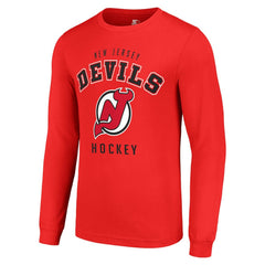 New Jersey Devils Starter Logo Long Sleeve T-Shirt - Red - NHL