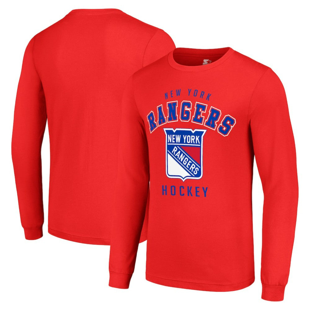 New York Rangers Starter Logo Long Sleeve T-Shirt - Red - NHL